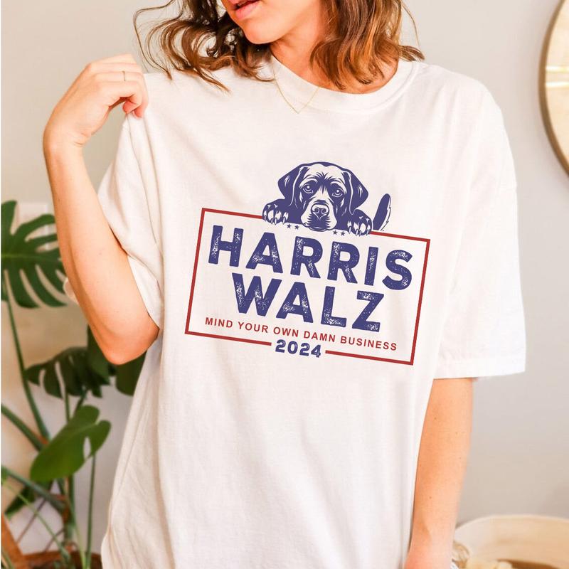 Harris Walz 2024 Dog Shirt, Kamala Harris, Tim Walz Kamala Harris Tee, Holiday Gift, Kamala For The People, Vice President