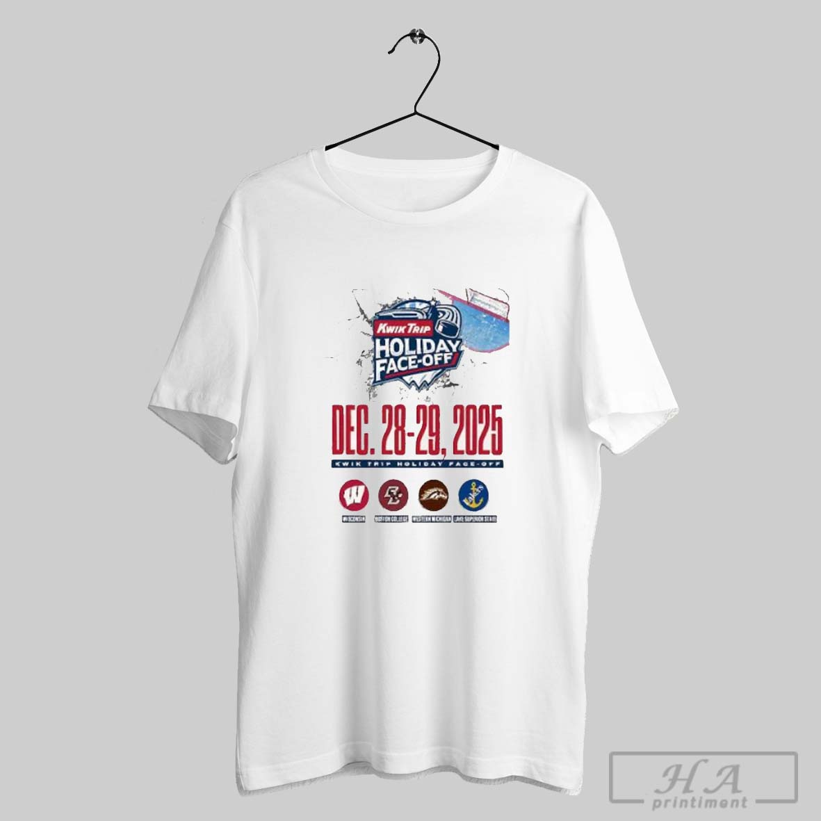 Official Kwik Trip Holiday Face Off With 4 Teams Wisconsin Badgers Boston College Western Michigan And Lake Superior State On December 28 29 2025 Shir