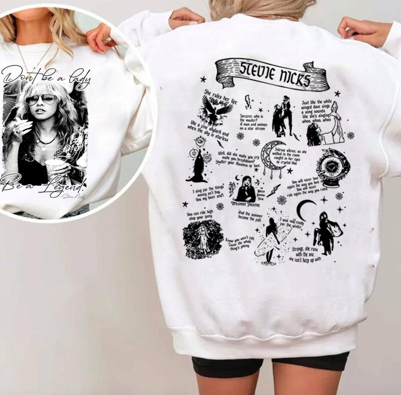 Stevie Nickss Album Shirt, Be A Legend 2 Sided Shirt, Stevie Fan Sweatshirt, Don't Be a Lady 2 Sided Shirt, Music Merch