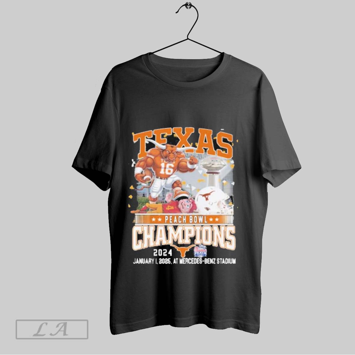 Texas Longhorns Peach Bowl 2024 Champions Mercedes Benz Stadium T Shirt
