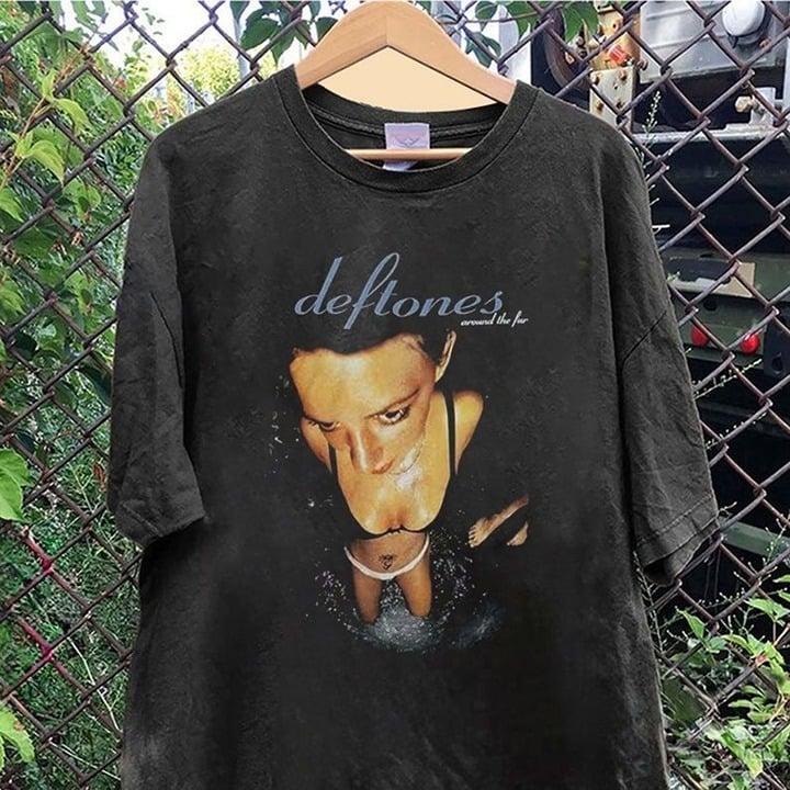 1997 Deftones Around The Fur T-Shirt, Deftones Music Song Lovers T-Shirt Cotton Fabric