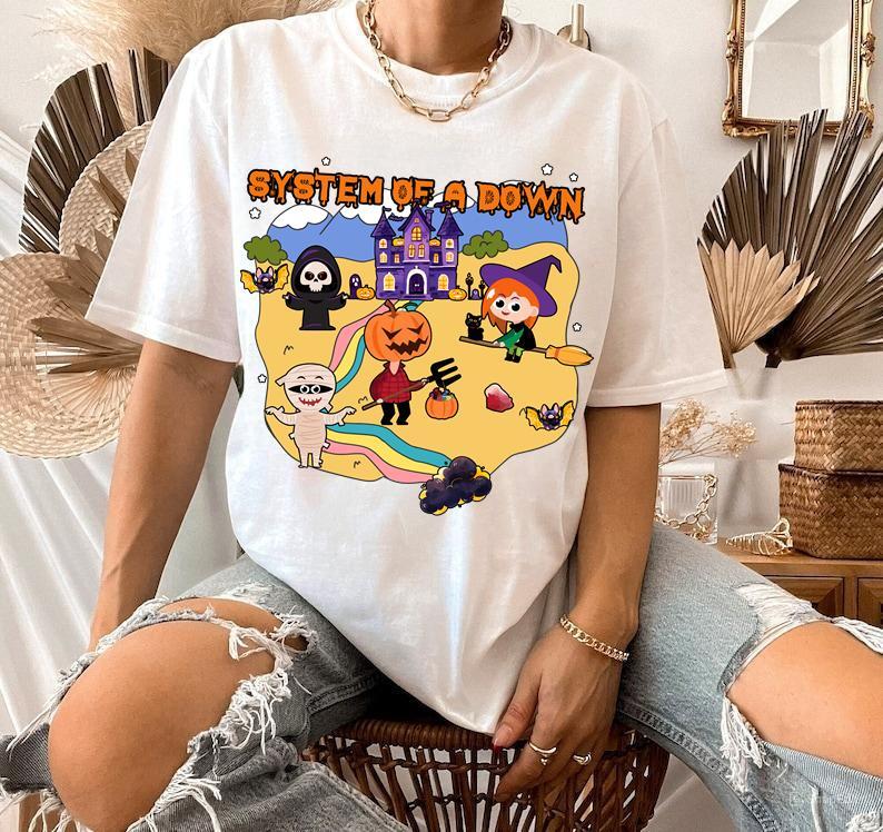 Halloween System Of A Down Shirt Scary Characters Horror Friend Tshirt