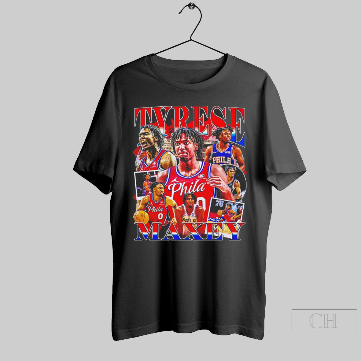 Tyrese Maxey Philadelphia 76ers Mans Basketball Poster Graphic Shirt Sweater