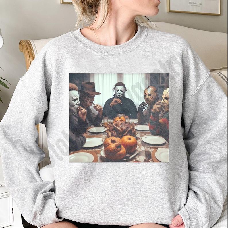 Michael Myers Halloween Heart Hands Retro Horror Movie Shirt, Vintage Characters Friends Tee, Mystery Machine Halloween Shirt, Spooky Vibes