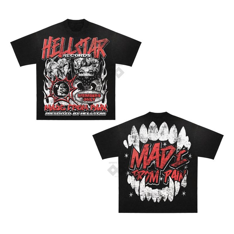 Y2K Graphic Made From Pain Personalize Printed Tshirt Casual Cotton