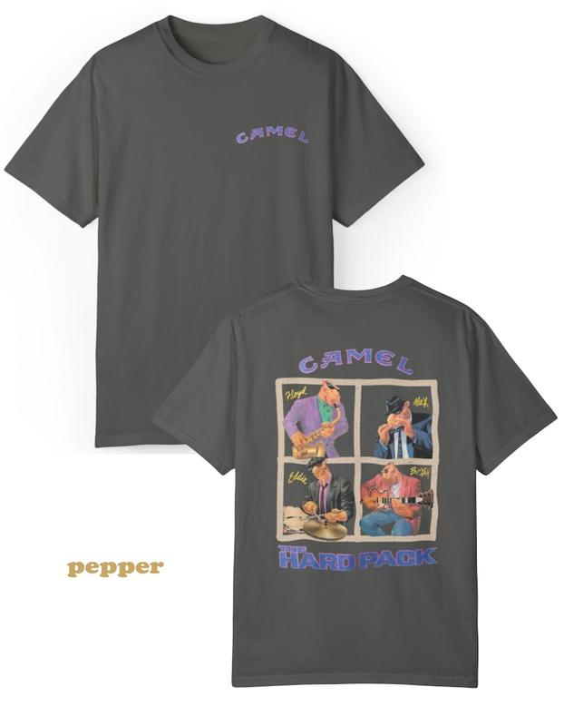 90s Camel The Hard Pack T-shirt  Unisex Garment-Dyed Shirt, Joe Camel Promo Tee, Cowboy Apparel, Motorcycle Smoker T Shirt 1990s  T-shirt, sweater and