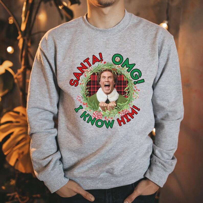 Funny Elf Quote Ugly Christmas Sweater, Buddy Christmas Sweatshirt, Elf Quote Ugly Sweater, Christmas Movie Sweaters Classic Fabric