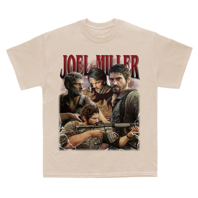 Retro Joel Miller The Last Of Us T-Shirt, TLOU Vintage Shirt, Joel Miller Gift For Movies Lovers Casual Clothing Fabric Sweatshirts Streetwear