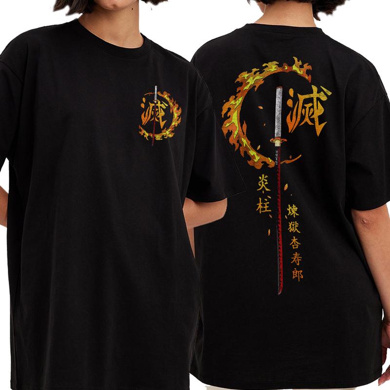 Kyojuro Rengoku with his sword main character shirt, Demon Slayer t-shirt, Anime sweatshirt hoodie, Anime lover t-shirt