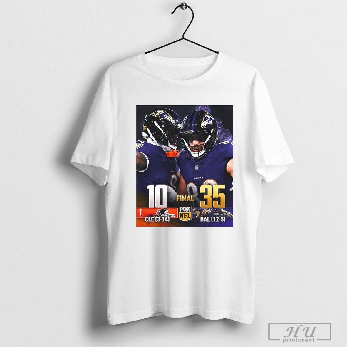 The Nfl Baltimore Ravens Defeat 35 10 Cleveland Browns Final Score 2024 2025 Afc North Champions Poster T Shirt