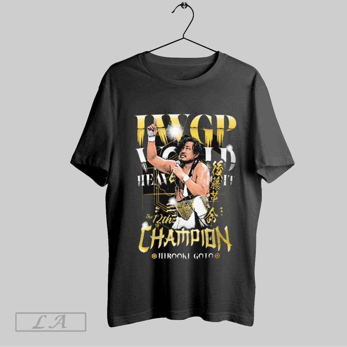 Top Hirooki Gotos Reign As The 12th Iwgp World Heavyweight Champion Graphic T Shirt Sweatshirt Hoodie Shirt