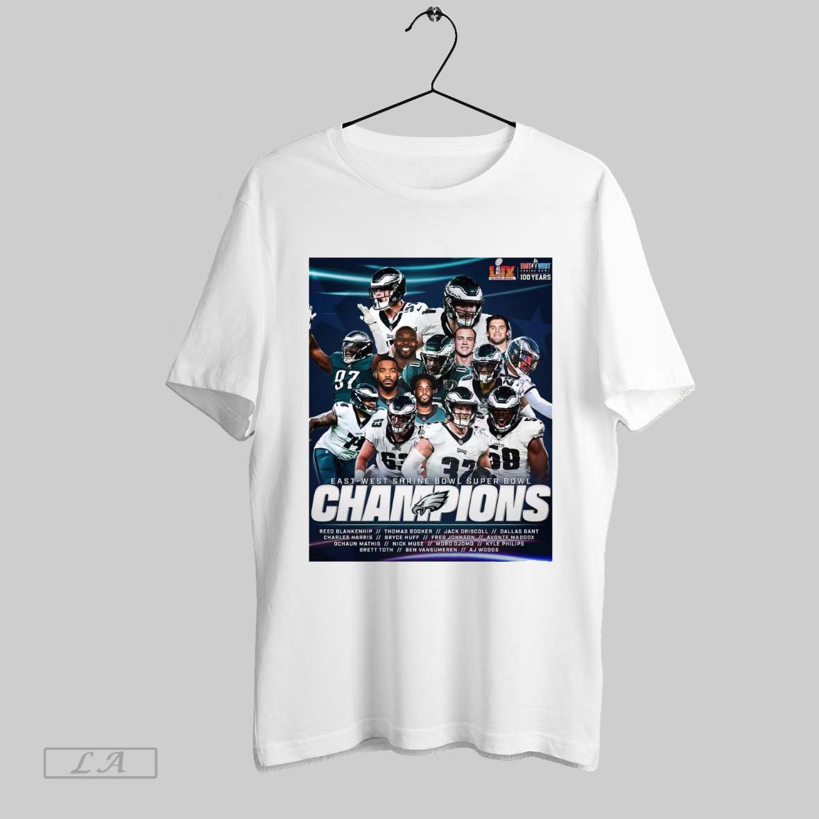 Top Philadelphia Eagles East West Shrine Bowl Super Bowl Champions Reed Blankenship Thomas Booker Jack Driscoll Poster Sweatshirt T Shirt