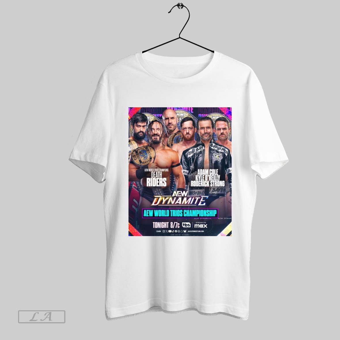 Top Aew Dynamite Aew World Trios Championship Death Riders Vs Adam Cole Kyle Oreilly Roderick Strong Tonight Poster Sweatshirt T Shirt