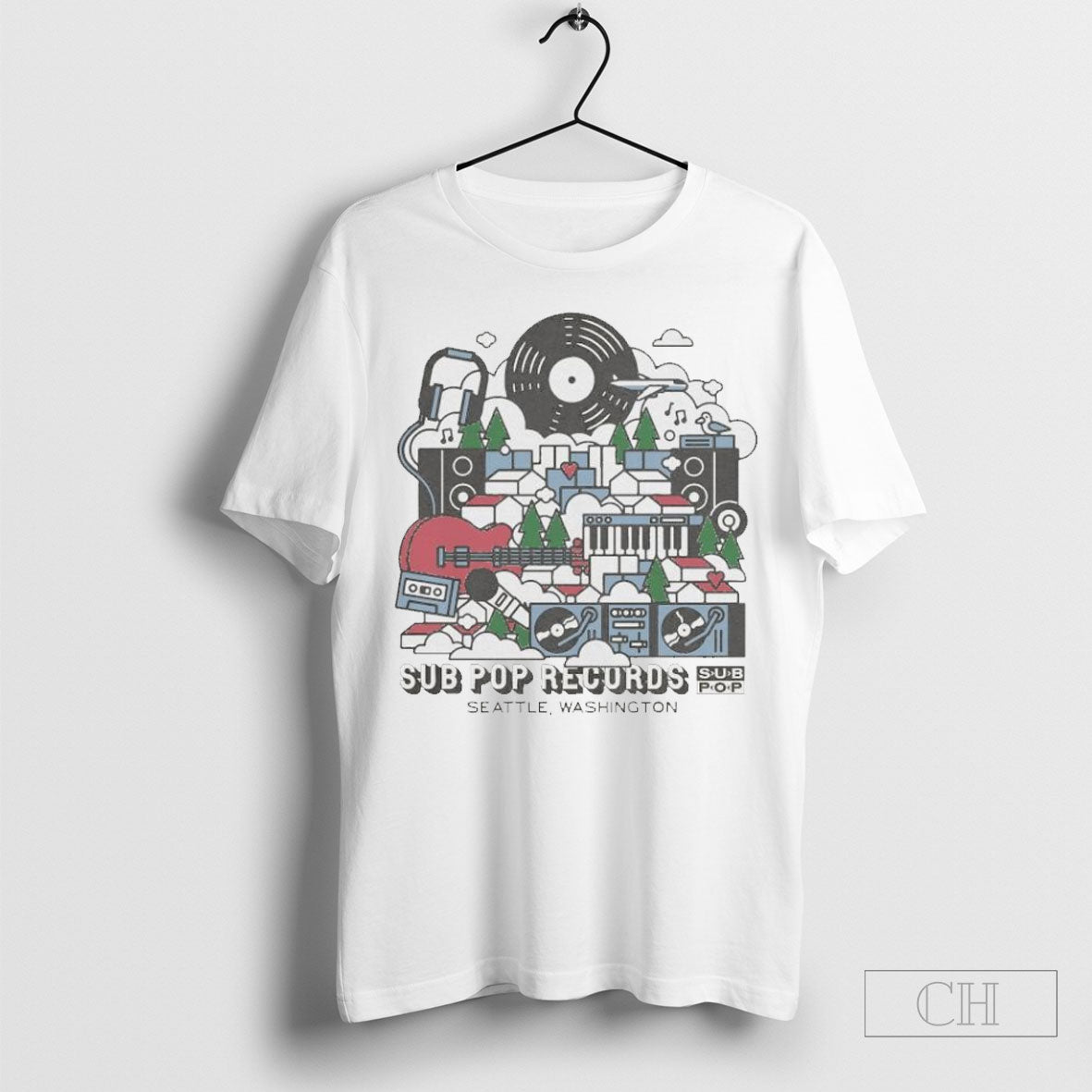 Official Sub Pop Records City Of Music Seattle Washington Shirts