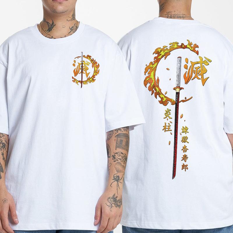 Kyojuro Rengoku with his sword main character shirt, Demon Slayer t-shirt, Anime sweatshirt hoodie, Anime lover t-shirt