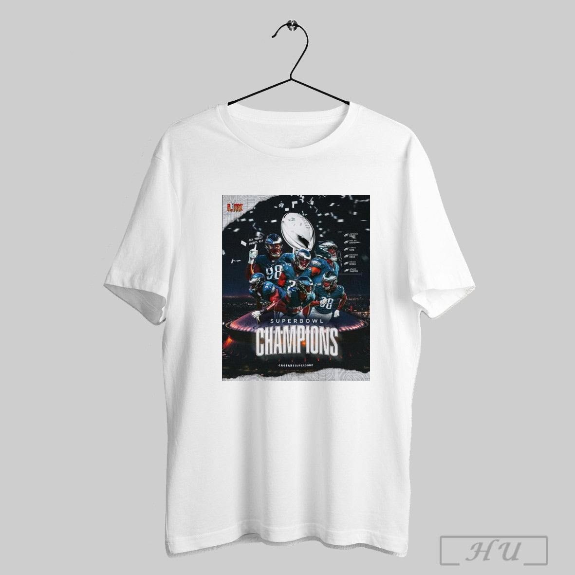 Trendy Poster Georgia Football Philadelphia Eagles Super Bowl Champions Fly Philly Dawgs Fly Caesars Superdome T Shirt Sweatshirt