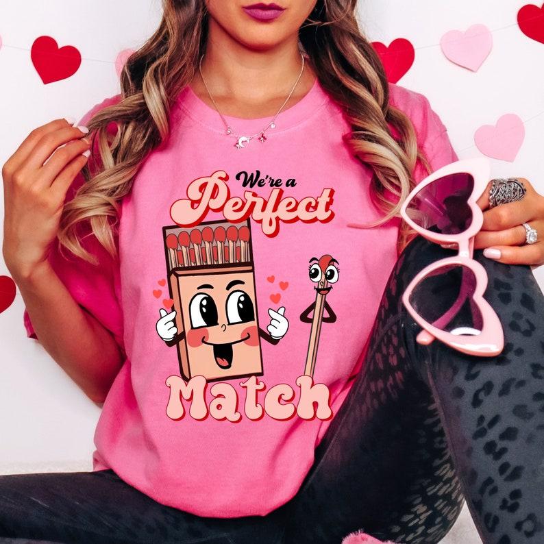 We are perfect match Valentine's Day tshirt, Cupid Wings Shirt -  XoXo tee  - iPrintasy Valentine tee - Comfort Color - Romance Graphic Tee