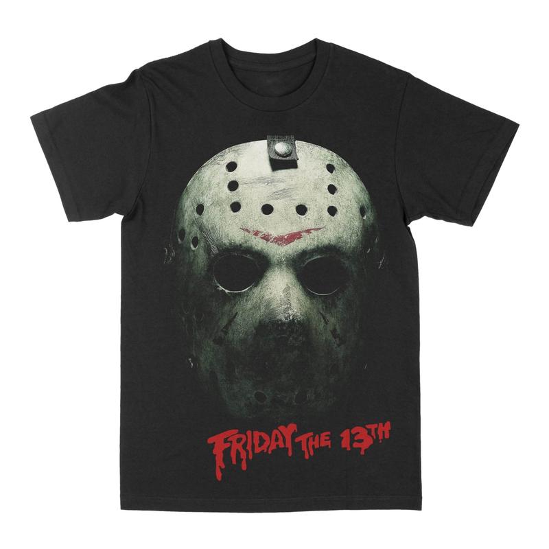 Friday The 13th Mask Vintage Graphic Tee, Jason Voorhees Hockey Mask, horror characters movies men's vintage 90s graphic tees