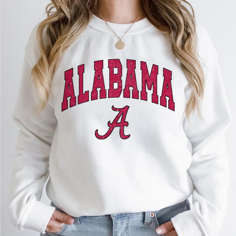 2. Alabama Vintage NCAA Football Sweatshirt, University of Alabama Trendy Unisex Cotton Sweater, Classic Crewneck for Men and Women Gifts