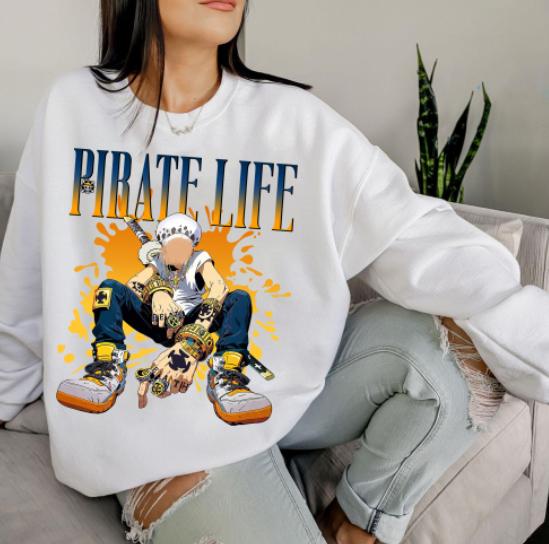 Tra Laww Pjrate Iifee ver 2 shirt sweatshirt hoodies, 0ne pjece Shirt, animee Shirt