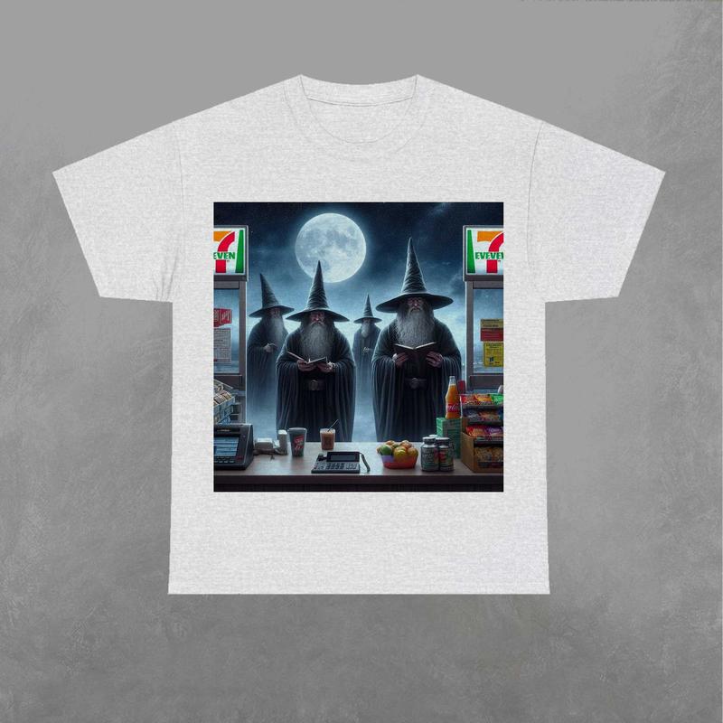 Wizard at 7eleven Shirt, Wizard Sweater, Gandaff Shirt, LOTR Sweater, Movie Graphic Shirt Classic Fabric Menswear Top Menswear Top