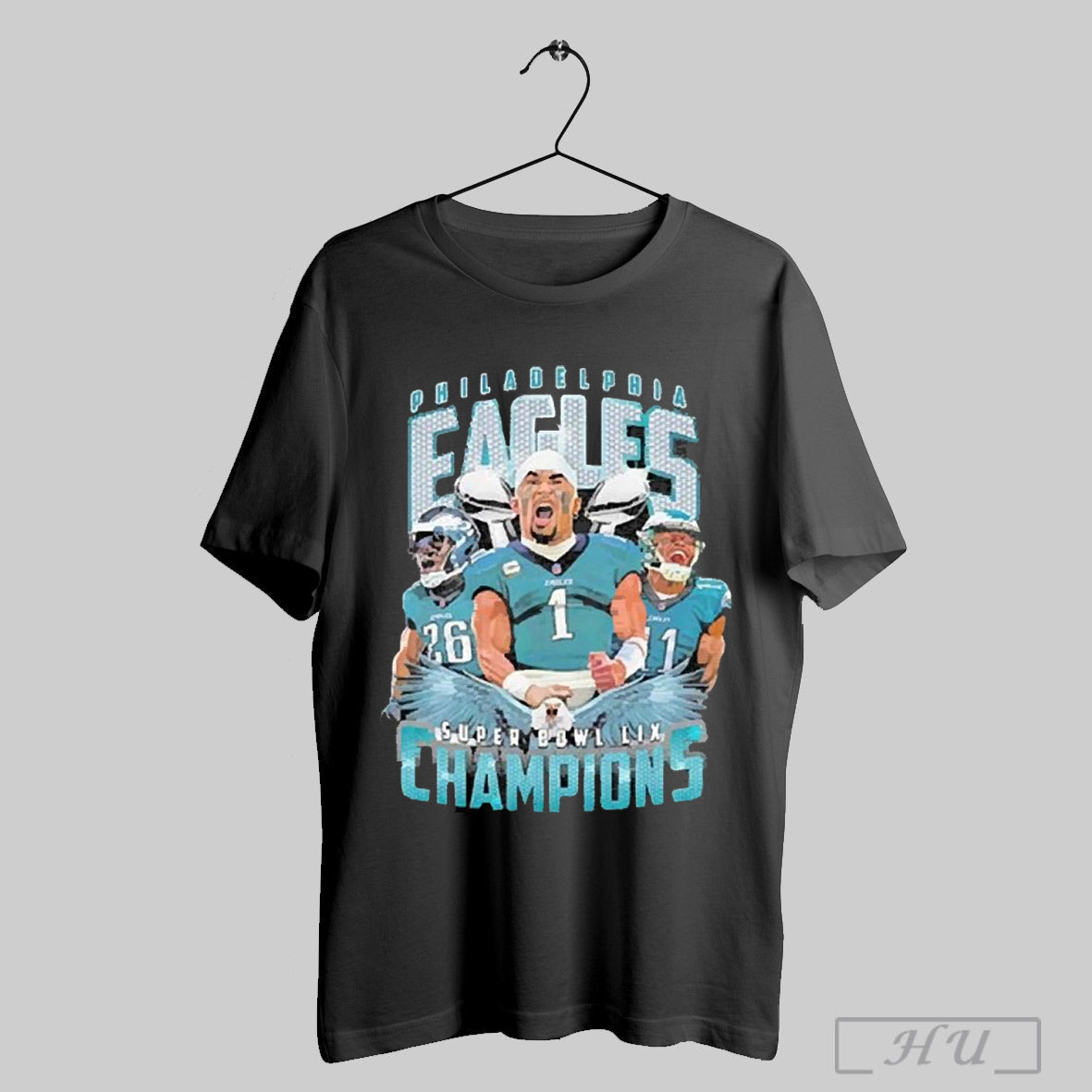 Trendy Funny Philadelphia Eagles Champions Super Bowl Lix Jalen Hurts Saquon Barkley And A J Brown 2025 T Shirt Sweatshirt