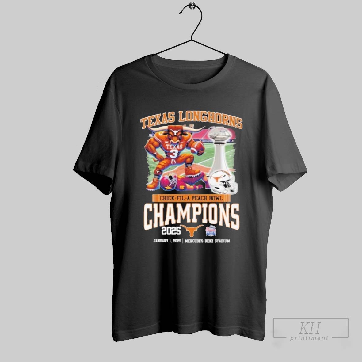 Texas Longhorns Chick Fil A Peach Bowl Champions 2025 Shirt