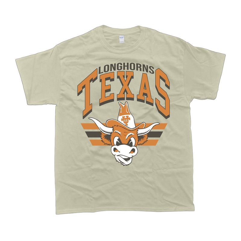 Vintage Texas Longhorns T- Shirt Graphic, Texas Longhorns shirt in tan oversized unisex