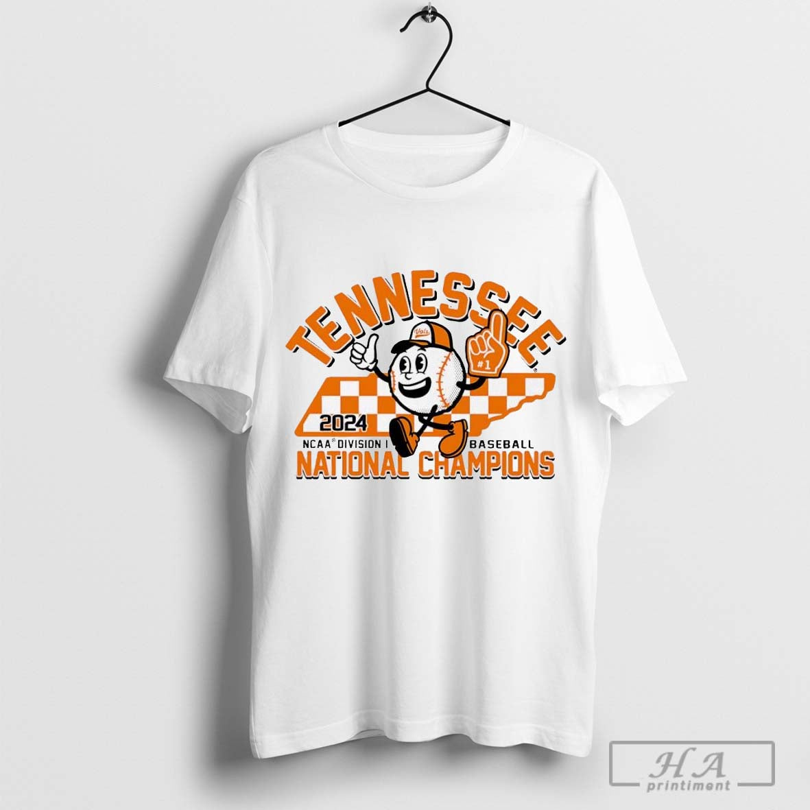 Tennessee Volunteers 2024 NCAA Menâ€™s Baseball Champions mascot shirt
