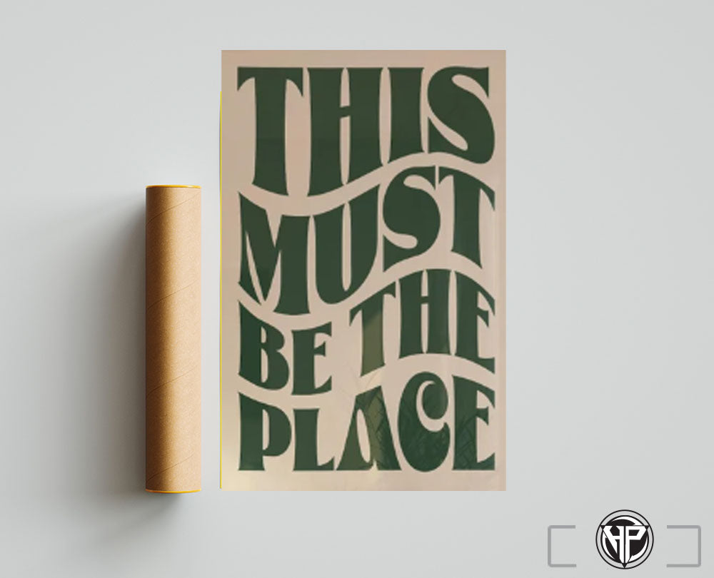 This Must Be The Place Print Retro Wall Art Talking Heads Print Lyric Print Vintage Music Trendy Home Decor