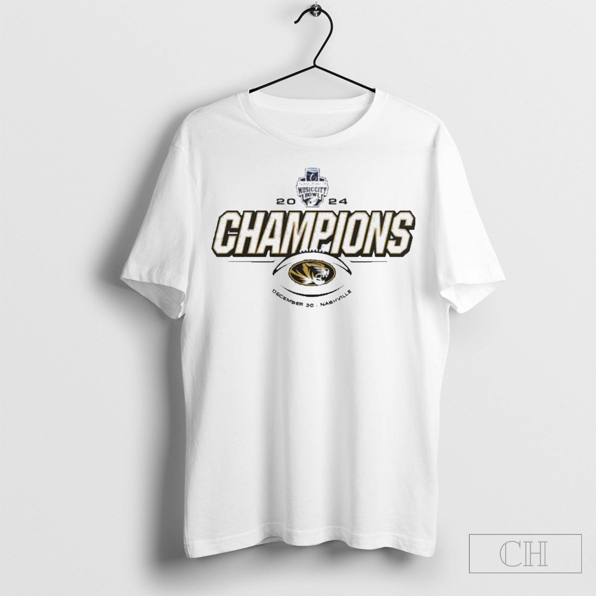 Official Missouri Tigers Football Brady Cook Music City Bowl Champions 2024 Shirt