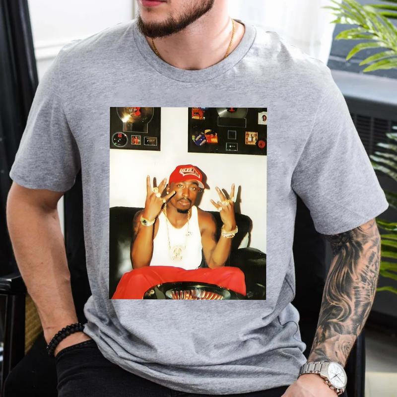 2pac Graphic T Shirt, 90's Hip Hop Clothing Unisex Tee Rapper Tupac Shirt, Shakur Rapper Tee, Unisex Short Sleeve Tee