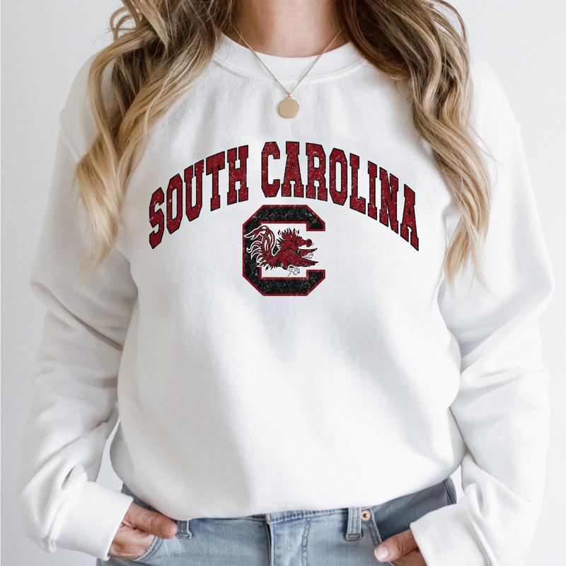17. South Carolina Gamecocks NCAA Vintage Sweatshirt, University of South Carolina Fan Gear, Classic Casual Apparel