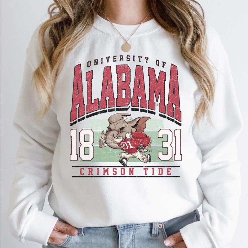 Alabama Crimson Tide Vintage College NCAA Sweatshirt, Vintage Football Sweatshirt NCAA, Classic Sport Sweatshirt, Gifts For Football Fan Sport
