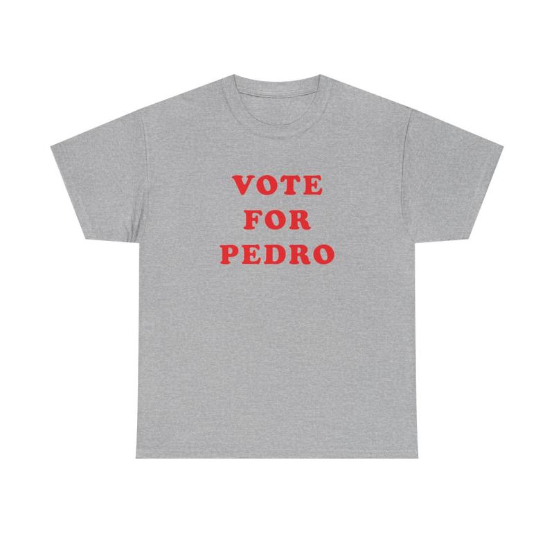 Vote for Pedro Unisex Heavy Cotton Tee - Napoleon Dynamite Shirt - Funny Shirt - Comedy Shirt - Movie Shirt - Gift for Men and Women Casual Classic Me