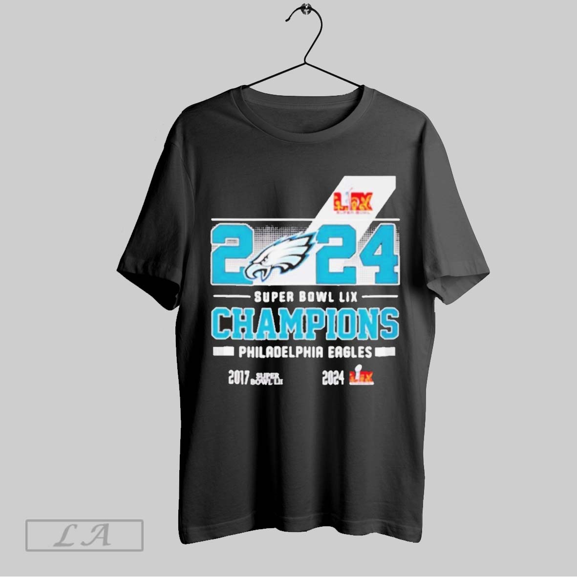 Top Philadelphia Eagles 2024 Super Bowl Lix Champions Logo Unisex Sweatshirt T Shirt