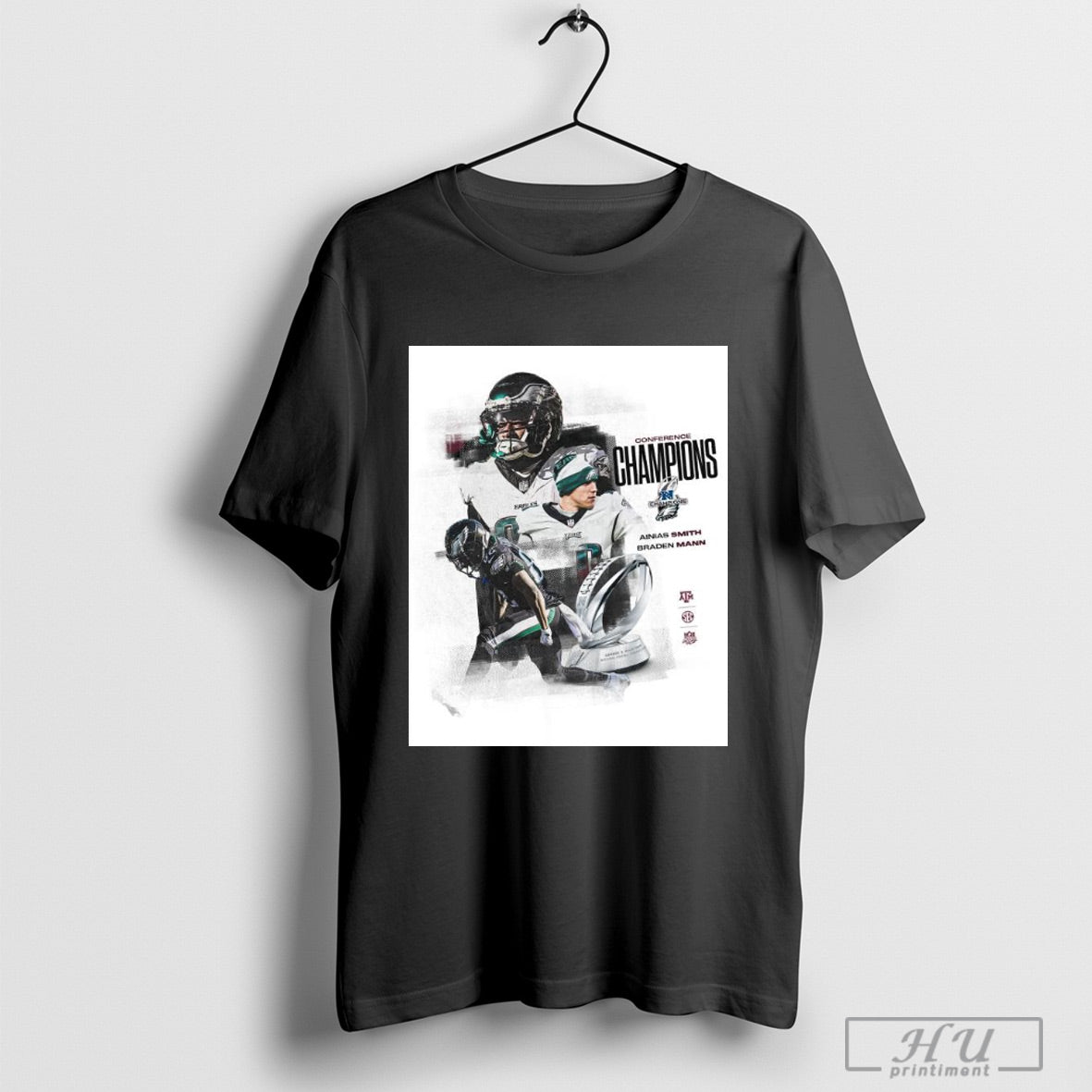 Trendy Poster Nfc Nfl Champions Philadelphia Eagles Ainias Smith Braden Mann Texas Am Football T Shirt Hoodied Sweatshirt