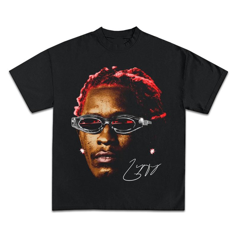 YOUNG THUG RED BOOTLEG GRAPHIC T-SHIRT - STREETWEAR