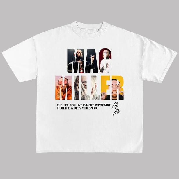 Rap Star Mac Miller T-Shirt, Mac Miller Vintage Tee, Music Rap Graphic Tee, Unisex Fashion Hip Hop Shirt Menswear Womenswear Streetwear