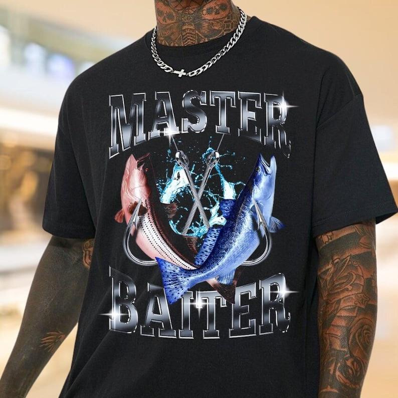 Vintage 90s Graphic Style Master Baiter T-Shirt - Master Baiter Fishing  T-Shirt - Retro Fishing Master Baiter Tee For Man and Woman, Gifts