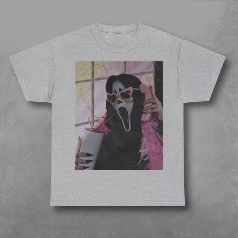 No You Hang Up Shirt, Ghostface Shirt, Boo Sweatshirt, Ghost Valentine Tee, Scream Movie Tshirt, Movie Graphic Shirt Classic Fabric