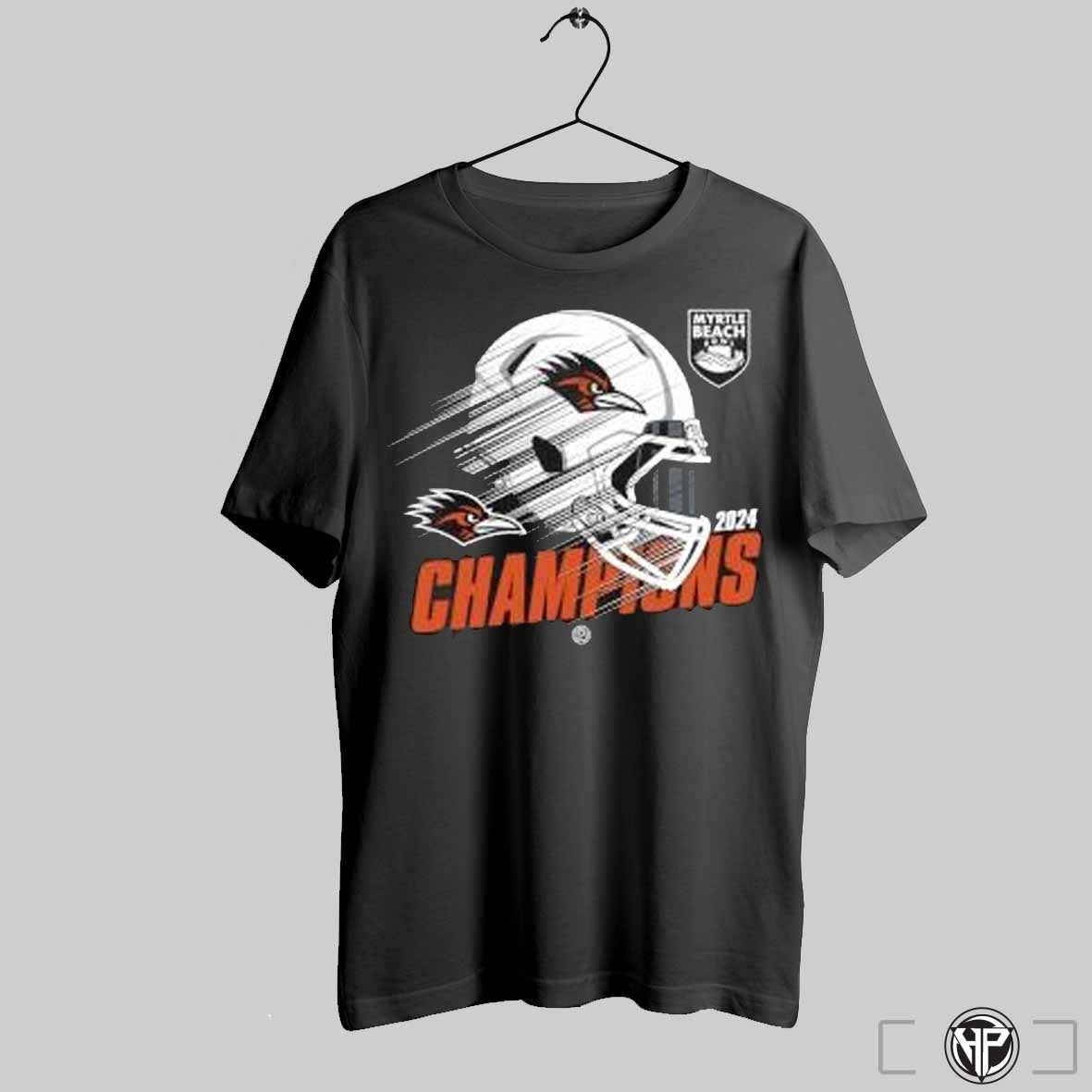 Utsa Roadrunners Football 2024 Myrtle Beach Bowl Champions Helmet Shirt Trendy Sweatshirt