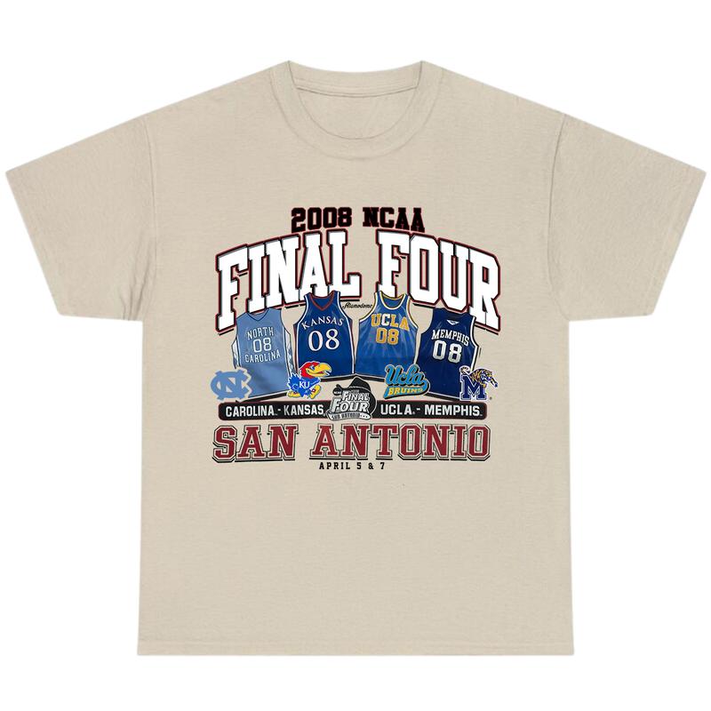 Vintage 2008 NCAA Final Four San Antonio T-Shirt, Graphic Vintage T-Shirt, Full Color T-Shirt, Unisex T-Shirt, For Men, For Women billabongshirts