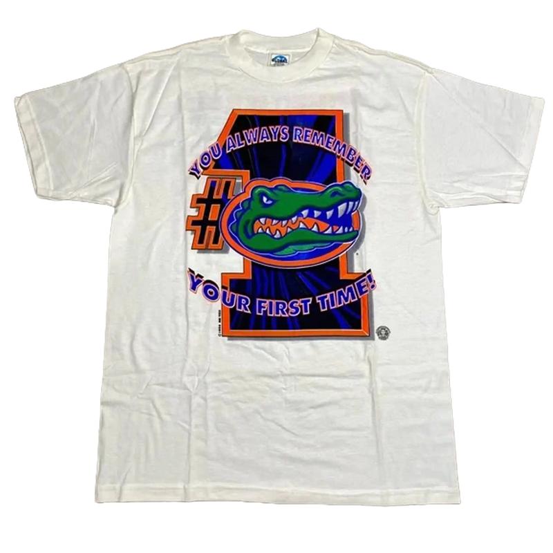Vintage 90s Florida Gat0rs 1996 National Championsâ€Ž T-Shirt Classic Cotton Menswear Top Sport Tshirt