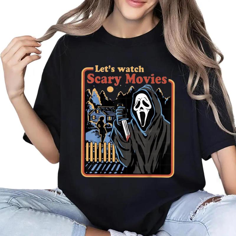 Lets Watch Movies T-Shirt Unisex Classic Cotton Printed
