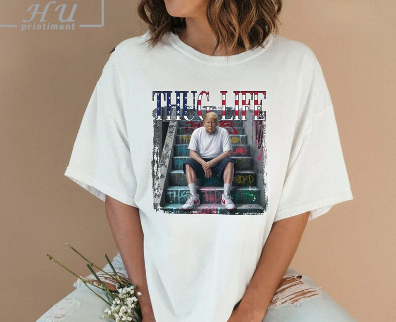 Thug Life Trump T-Shirt, Sarcastic Republican Shirt, Viral Thug Life Trump T-Shirt, Funny Trump 2024 Shirt, Country Music Thug Life Shirt
