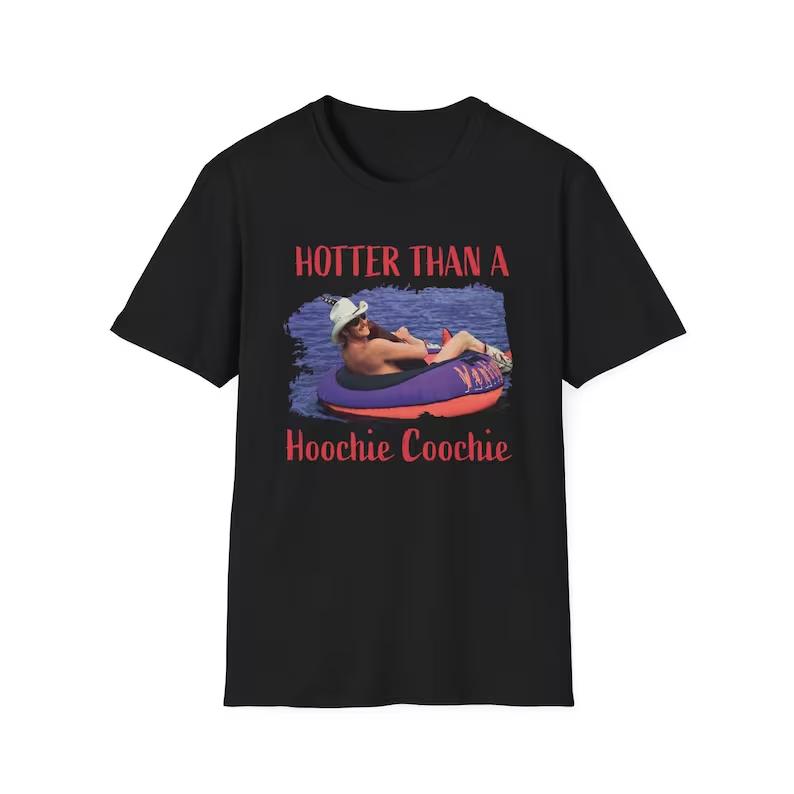 Alan Jackson T Shirt, Hotter Than A Hoochie Coochie T Shirt Menswear Tops