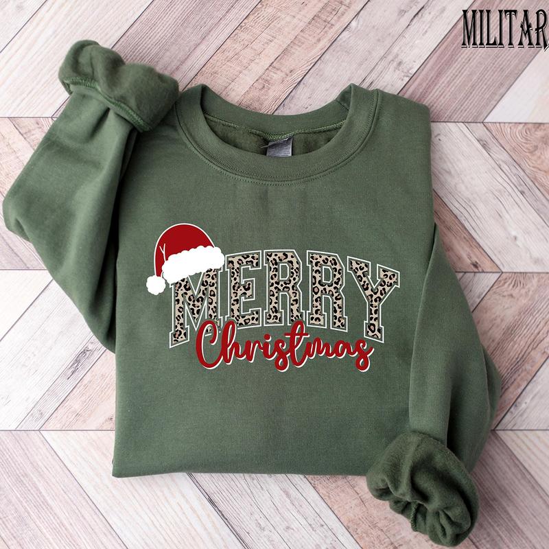 Merry Christmas Sweatshirt, Christmas Shirts, Cute Winter Sweater, Christmas Shirt for Women, Christmas Crewneck Sweatshirt, Holiday Sweater