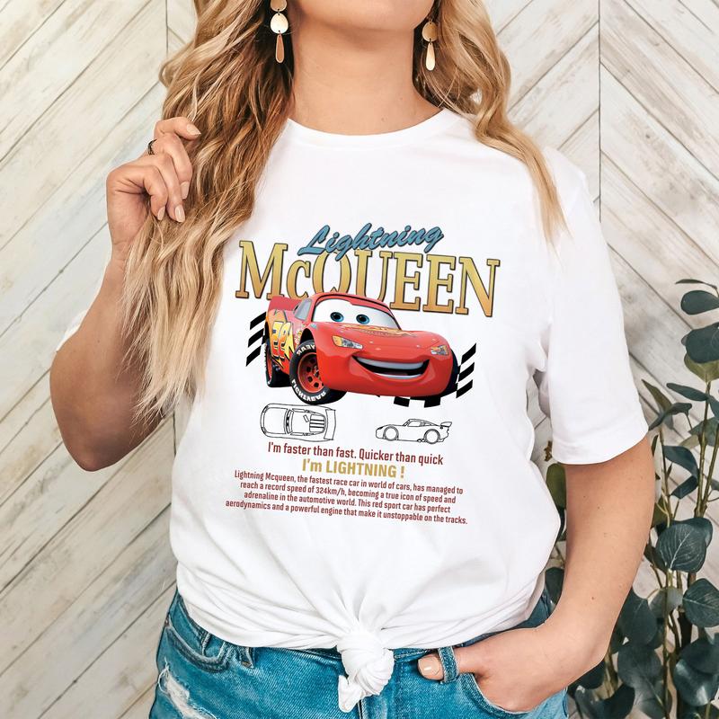 Vintage Lightning McQue  n Shirts, 95 Lightning Cars Movie Lovers Couple Gifts for Boyfriend