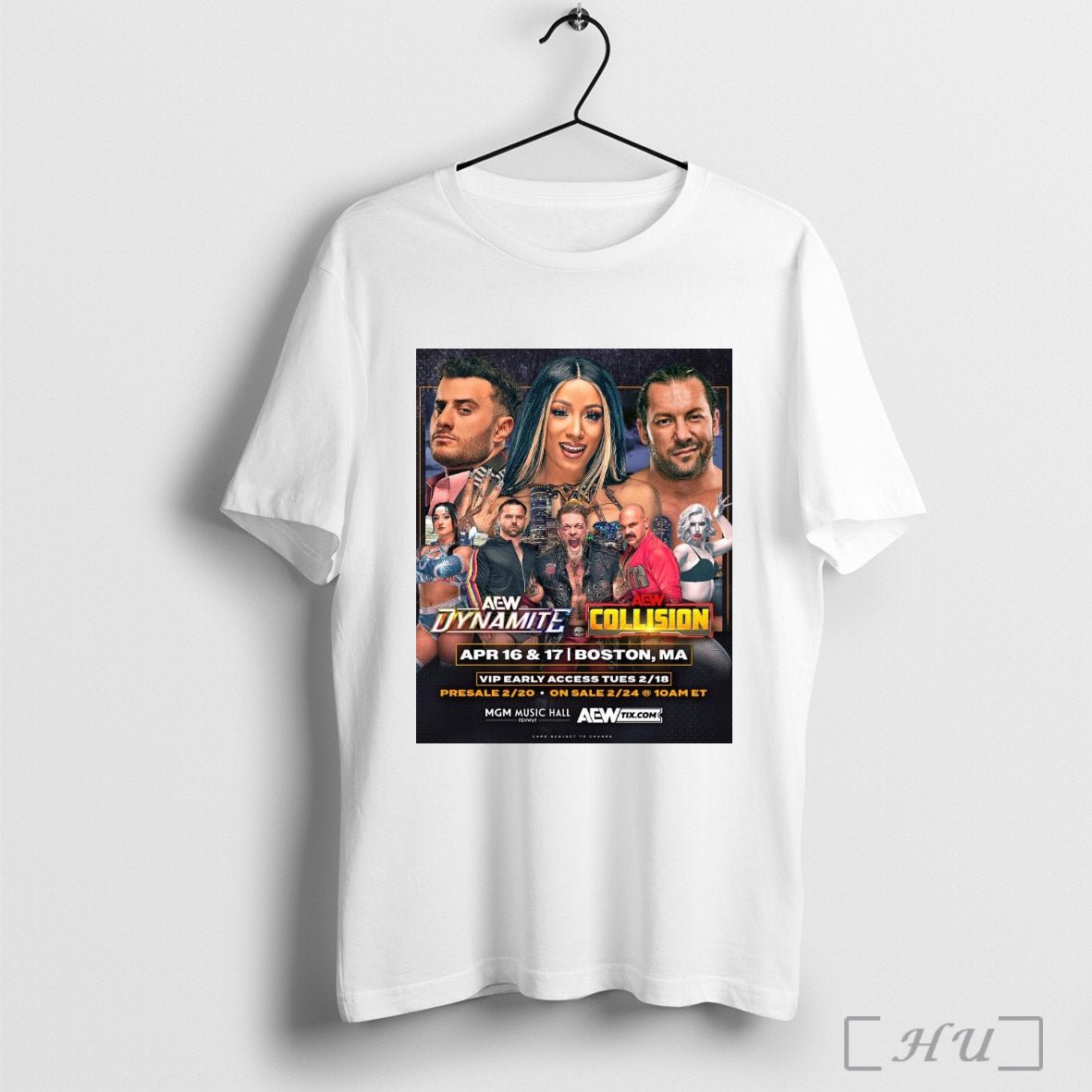 Trendy Poster Aew Dynamite Vs Aew Collision April 16 And 17 2025 Boston Ma Mgm Music Hall T Shirt
